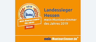 Landessiegerplakette - mein-Monteurzimmer des Jahres 2019 Landessiegerplakette - mein-Monteurzimmer des Jahres 2019